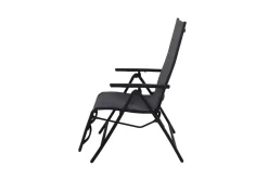 Best Sylvania Relaxsessel, anthrazit/grau, Alu/Textilene, 67 x 58 x 110 cm, klappbar Aluminium-Gartenmöbel|Gartenstühle & Gartensessel