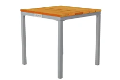 Discount Tasmania Beistelltisch, Silber, Aluminium/Eukalyptus, 45 x 45 cm, witterungsbeständig, mit Fußkappen, FSC®-zertifiziertes Produkt Gartentische|Aluminium-Gartenmöbel