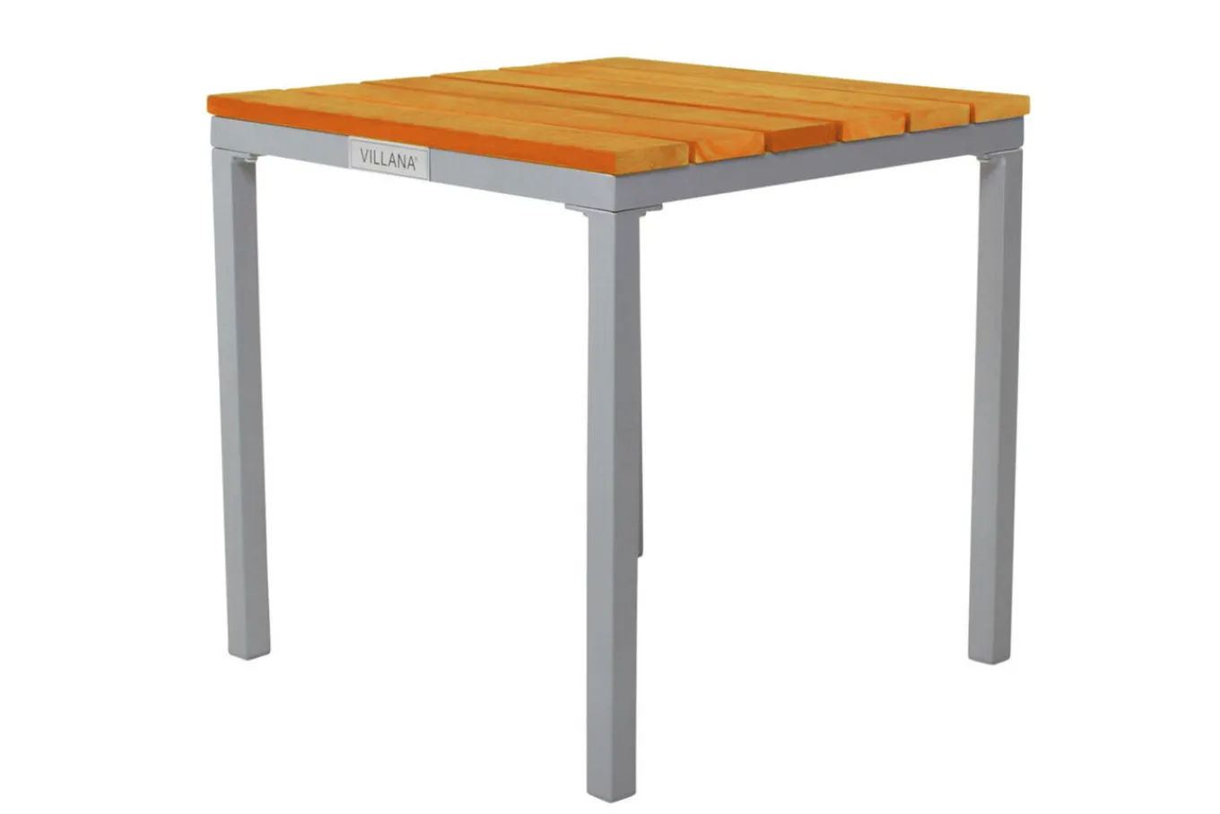 Discount Tasmania Beistelltisch, Silber, Aluminium/Eukalyptus, 45 x 45 cm, witterungsbeständig, mit Fußkappen, FSC®-zertifiziertes Produkt Gartentische|Aluminium-Gartenmöbel