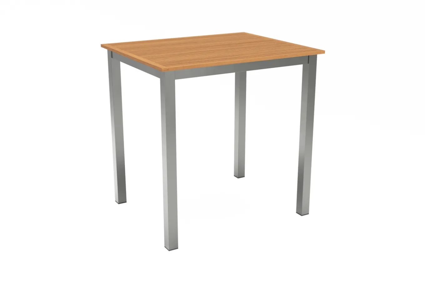 Discount Tasmania Beistelltisch, Silber, Aluminium/Eukalyptus, 45 x 45 cm, witterungsbeständig, mit Fußkappen, FSC®-zertifiziertes Produkt Gartentische|Aluminium-Gartenmöbel