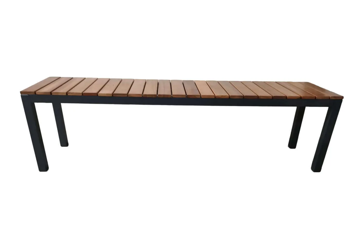 Clearance Tasmania Gartenbank, anthrazit, Alu/Eukalyptus, hohe Belastbarkeit, witterungsbeständig, FSC®-zertifiziertes Produkt Aluminium-Gartenmöbel|Gartenbänke & Gartensofas