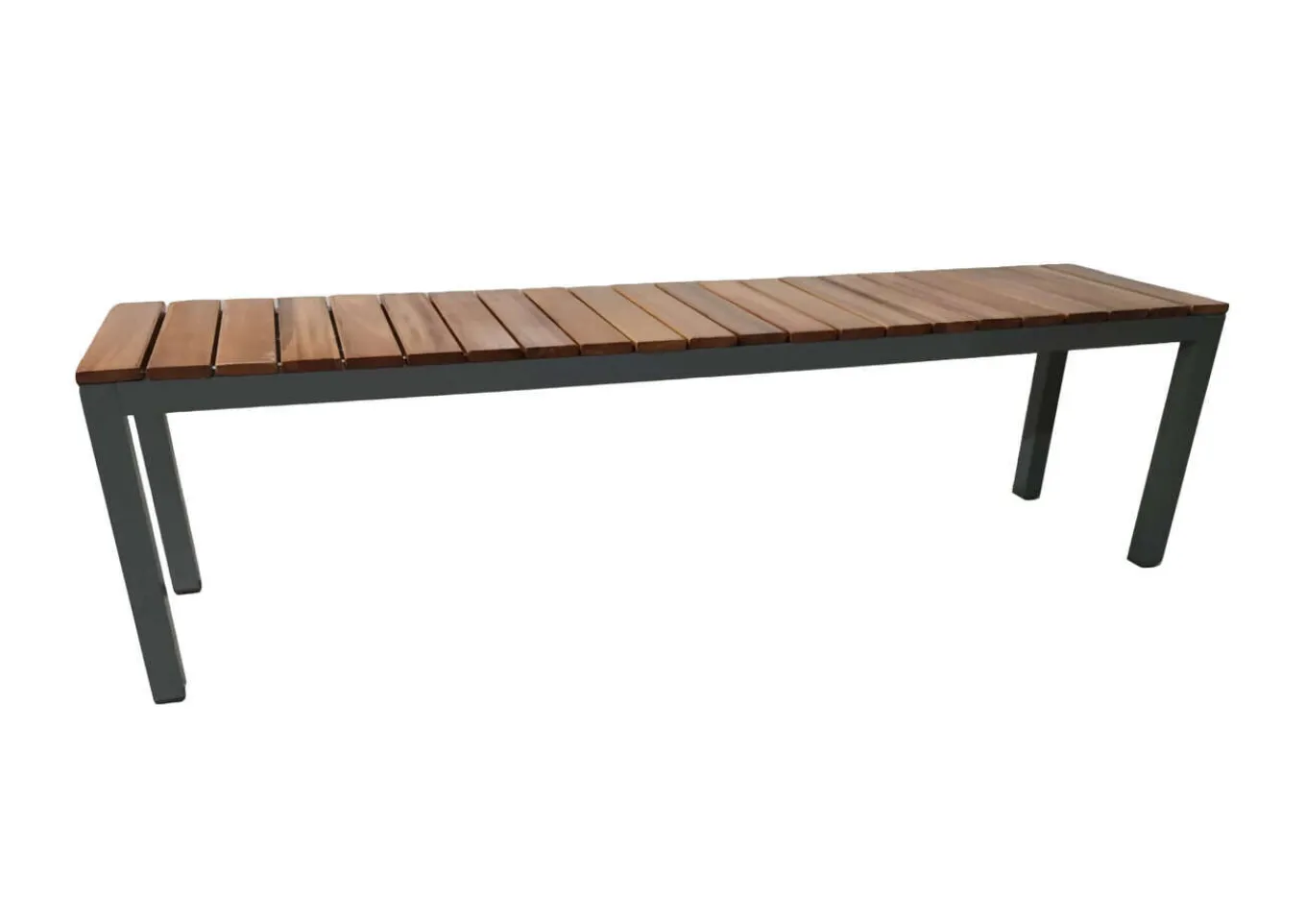 Clearance Tasmania Gartenbank, anthrazit, Alu/Eukalyptus, hohe Belastbarkeit, witterungsbeständig, FSC®-zertifiziertes Produkt Aluminium-Gartenmöbel|Gartenbänke & Gartensofas