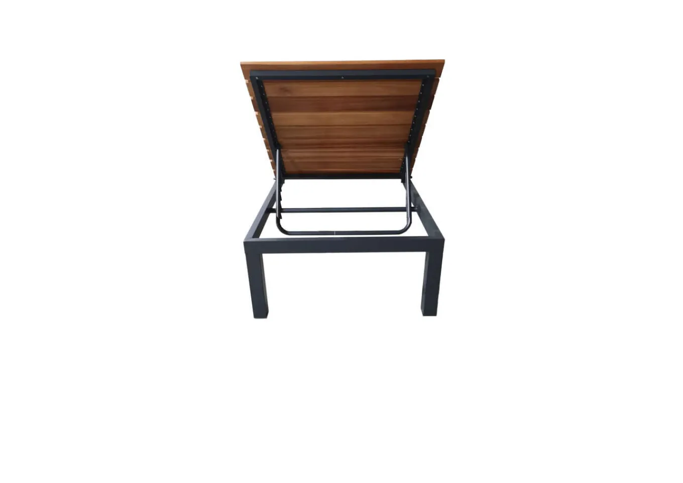 Clearance Tasmania Gartenliege, dunkelgrau, Alu/Eukalyptus, wasserabweisend, verstellbare Rückenlehne, FSC®-zertifiziertes Produkt Gartenliegen|Aluminium-Gartenmöbel