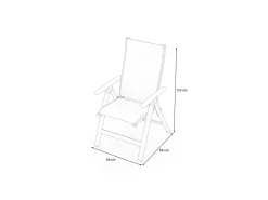 Tasmania Klappstuhl, anthrazit/grau, Alu/Eukalyptus/Textilene, klappbar, FSC®-zertifiziertes Produkt Aluminium-Gartenmöbel|Gartenstühle & Gartensessel