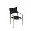 Discount Tasmania Stapelstuhl, silber/schwarz, Alu/Textilene, witterungsbeständig, hohe Belastbarkeit Aluminium-Gartenmöbel|Gartenstühle & Gartensessel