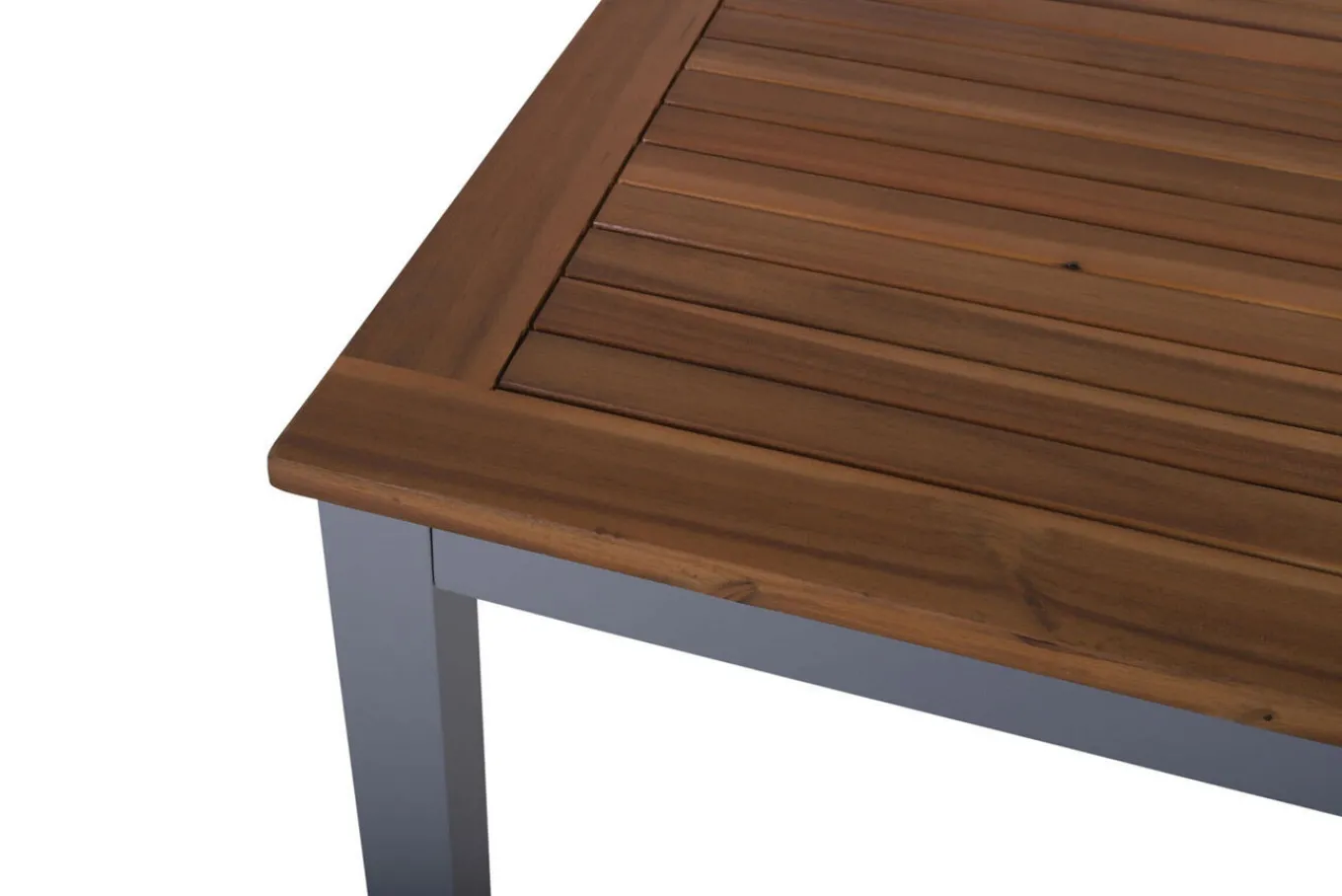 Online Victoria Gartentisch, Alu/Akazie, silber, 150 x 90 x 74 cm, zertifiziertes Material, FSC®-zertifiziertes Produkt Gartentische