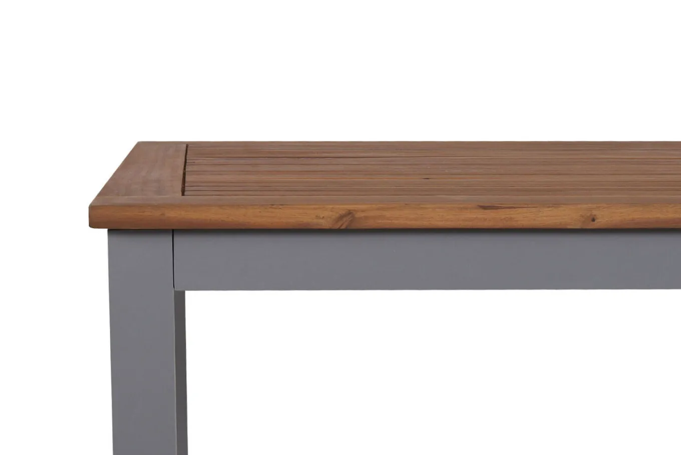 Online Victoria Gartentisch, Alu/Akazie, silber, 150 x 90 x 74 cm, zertifiziertes Material, FSC®-zertifiziertes Produkt Gartentische