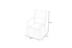New Victoria Stapelsessel, anthrazit/grau, Alu/Textilene/Akazie, Hohe Belastbarkeit, zertifiziertes Material, FSC®-zertifiziertes Produkt Gartenstühle & Gartensessel